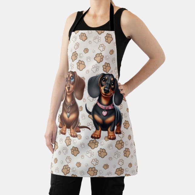 Cute dachshund friends apron (Insitu)