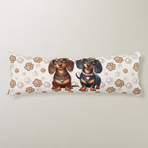 Cute dachshund friends body cushion