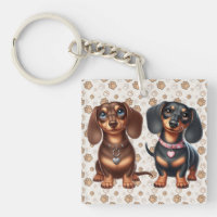 Cute dachshund friends