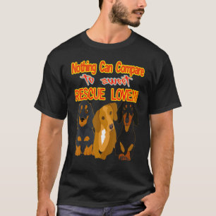 Cute Dachshund Funny Wiener Dog Sweet Rescue Love T-Shirt