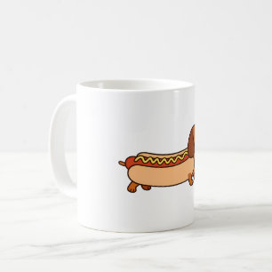 Cute dachshund hotdog	 coffee mug