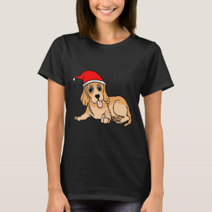 Cute Dachshund In Santa Hat Christmas T-Shirt