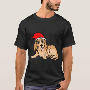 Cute Dachshund In Santa Hat Christmas T-Shirt