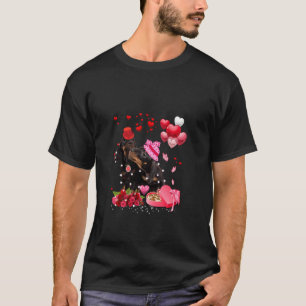 Cute Dachshund Kiss Heart Valentines Day Men Women T-Shirt