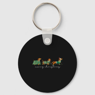 Cute Dachshund Merry Christmas Weiner Dog Lover Xm Key Ring