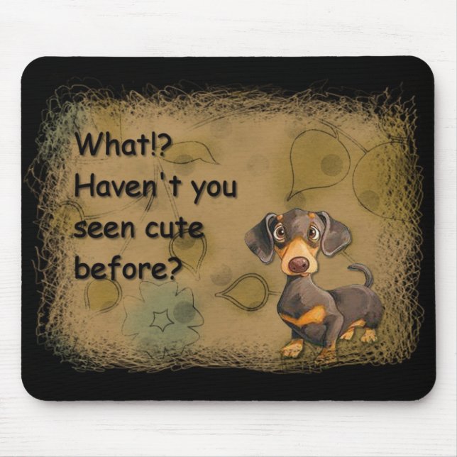 cute dachshund mouse pad (Front)