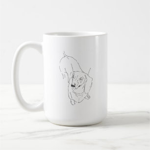 Cute Dachshund Mug – Line Art Sausage Dog