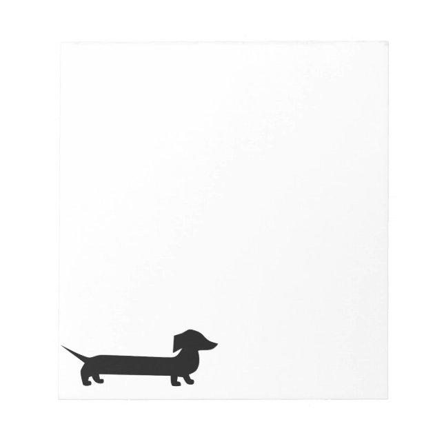 Cute Dachshund Notepad (Front)