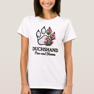 Cute Dachshund Pink Peony Floral Dog Shirt