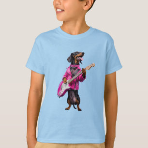 Cute Dachshund Rock Star T-Shirt
