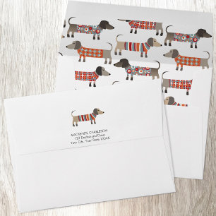 Cute Dachshund Sausage or Wiener Dog Envelope