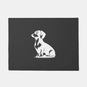 Cute Dachshund Stylish Little Hunting Dog Doormat