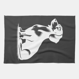 Cute Dachshund Stylish Little Hunting Dog Tea Towel