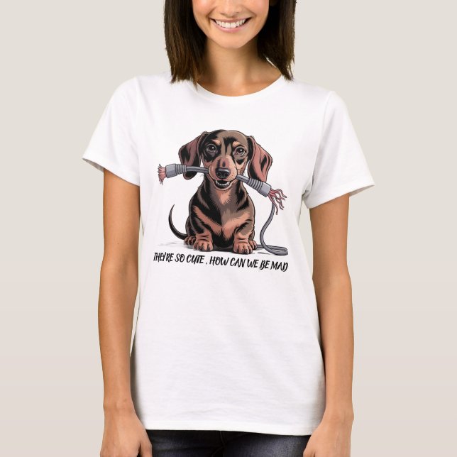 CUTE DACHSHUND  T-Shirt (Front)