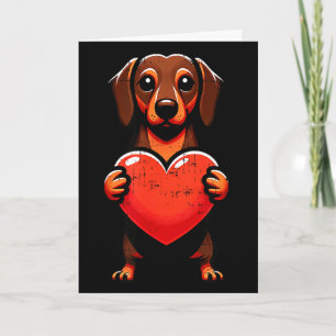 Cute dachshund valentines day heart love doxieCute Card