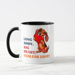 Cute Dachshund Valentines Day Heart Lover Dog Mug