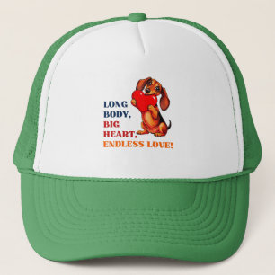 Cute Dachshund Valentines Day Heart Lover Dog Trucker Hat