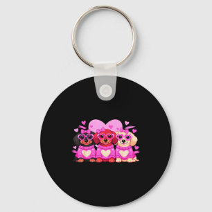 Cute Dachshund Valentines Heart Dog Lover Men Wome Key Ring