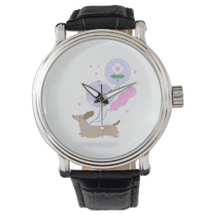 Cute Dachshund Weiner Dog Lover Party Pink Watch
