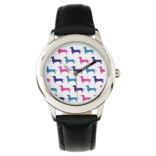 Cute dachshund weiner dog sausage dog watch (Front)