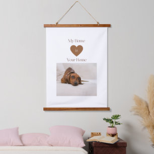 Cute Dachshund Welcome Dog Lover Home Gift  Hanging Tapestry