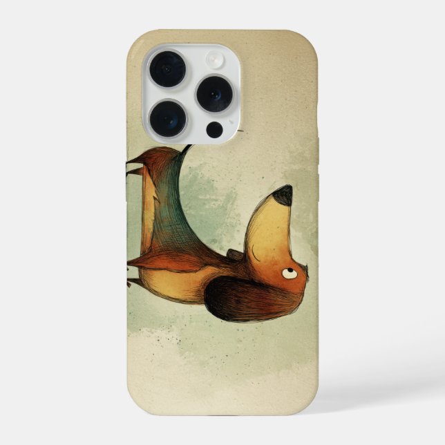 Cute Dachshund – Whimsical Dog Illustration iPhone Case (Back)