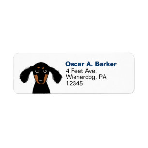Cute Dachshund Wiener Dog Return Address Return Address Label