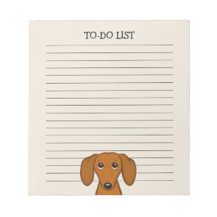 Cute Dachshund Wiener Dog Weiner Dog Lover's Lined Notepad