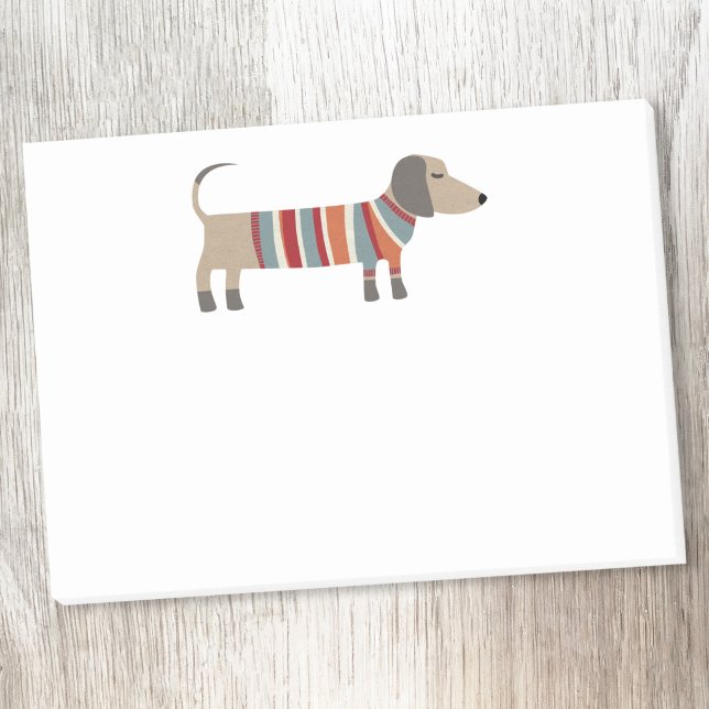 Cute Dachshund Wiener Sausage Dog Post-it Notes (Fun Dachshund Wiener Sausage Dog post it sticky notes)