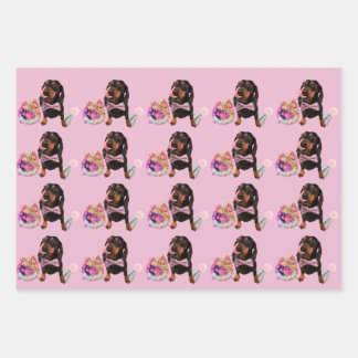 Cute Dachshund Wrapping Paper 48x73 cm