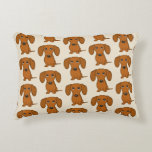 Cute Dachshunds Pattern Decorative Cushion<br><div class="desc">Cute Doxie Cartoon Dog Pillow,  A Fun Accent Pillow for Wiener Dog Lovers</div>