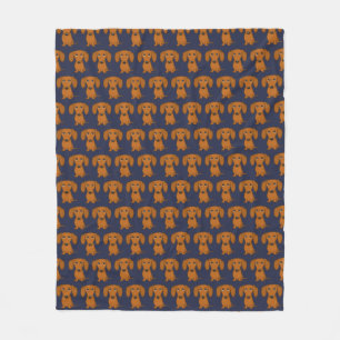 Cute Dachshunds Pattern Fleece Blanket