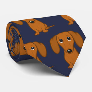 Cute Dachshunds Pattern Wiener Dog Lover's Tie