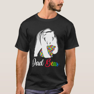Cute Dad Bear Autism Awareness Autistic Family Lov T-Shirt
