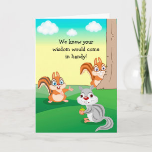 Cute Dad Birthday Card: Smart Squirrel Card