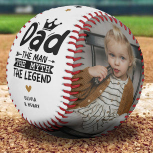 Cute Dad, Man, Myth, Legend 2 Photo Gift Baseball