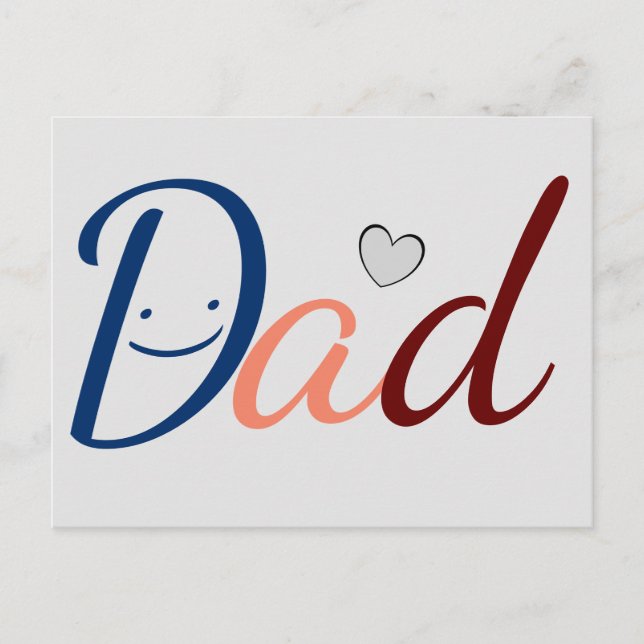 Cute Dad Postcard (Front)
