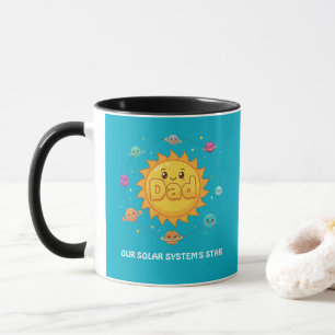 Cute Dad Solar System Star Space Cartoon Mug