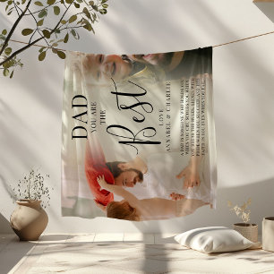 Cute 'DAD' you are the Best Photos Name & Quote Fleece Blanket