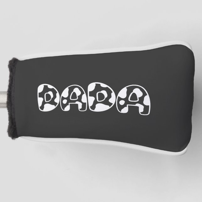 Cute Dada Cow Birthday Family Matching Farm Golf Head Cover (Front)