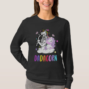 Cute Dadacorn Unicorn Dad Birthday Outfit Father's T-Shirt