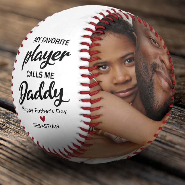 Cute Daddy Father's Day Gift Photo Baseball (Creator Uploaded)