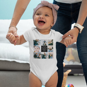 Cute 'Daddy & Me' Photo Collage 1st Father's Day Baby Bodysuit