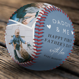 Cute 'Daddy & Me' Photo Collage 1st Father's Day  Baseball