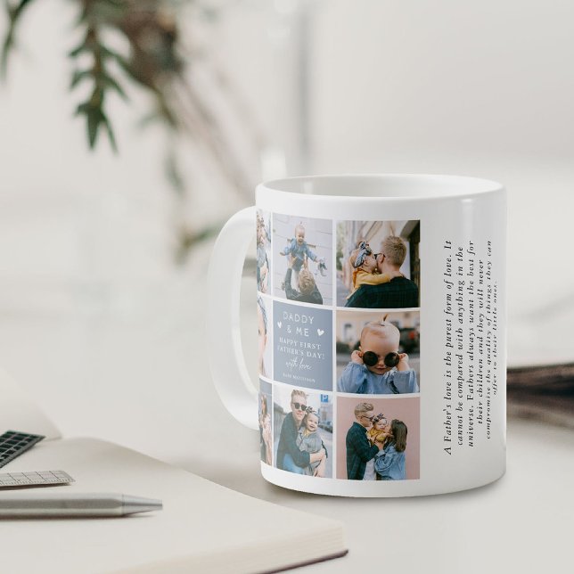 Cute 'Daddy & Me' Photo Collage 1st Father's Day Coffee Mug (Creator Uploaded)