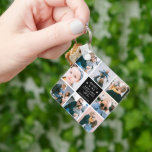 Cute 'Daddy & Me' Photo Collage 1st Father's Day  Key Ring<br><div class="desc">Create your own 'Daddy & Me' Keepsake Photo Double-Sided Keychain. Design features 8 trendy insta square pictures of your choice, the cute text 'Daddy & Me' with two little hearts - Happy First Father's Day! a 'with love' in elegant calligraphy script and a the name of whom it's from. A...</div>
