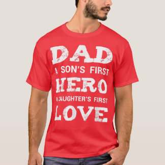 Cute Daddy Son Daughter  New Dad Fathers Day Gift  T-Shirt
