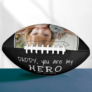 Cute Daddy you are my Hero Father`s Day Photo Football