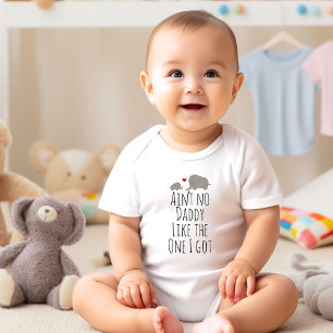 Cute Daddy's Baby Elephants Bodysuit