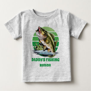 cute Daddy's fishing Buddy  add text boys Baby T-Shirt